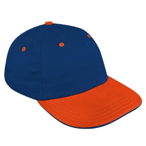 Navy-Orange Canvas Snapback Dad Cap