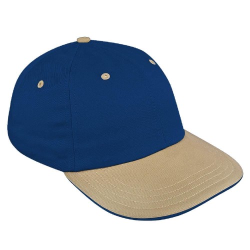 Navy-Khaki Canvas Self Strap Dad Cap