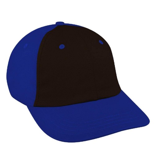 Black-Royal Blue Canvas Velcro Dad Cap