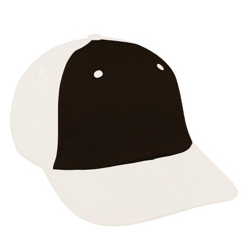 Black-White Canvas Self Strap Dad Cap