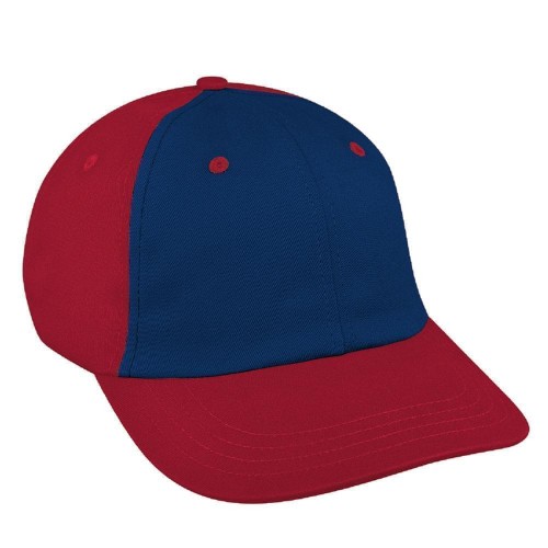 Navy-Red Canvas Self Strap Dad Cap