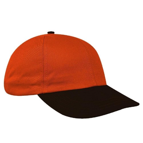 Orange-Black Canvas Self Strap Dad Cap Orange-Black Canvas Self Strap Dad Cap