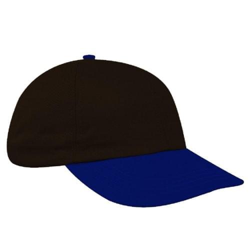 Black-Royal Blue Canvas Self Strap Dad Cap