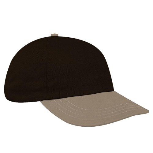 Two Tone Canvas Self Strap Dad Cap