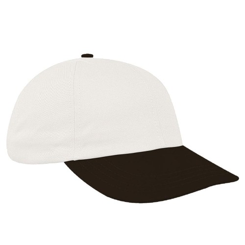 White-Black Canvas Snapback Dad Cap