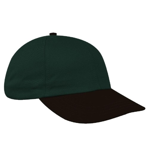 Hunter Green-Black Canvas Velcro Dad Cap