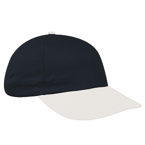 Dark Gray-White Denim Velcro Dad Cap