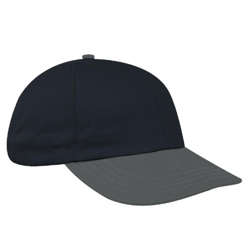 Dark Gray-Light Gray Denim Velcro Dad Cap Dark Gray-Light Gray Denim Velcro Dad Cap