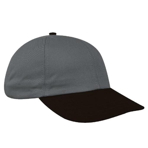 Light Gray-Black Denim Velcro Dad Cap