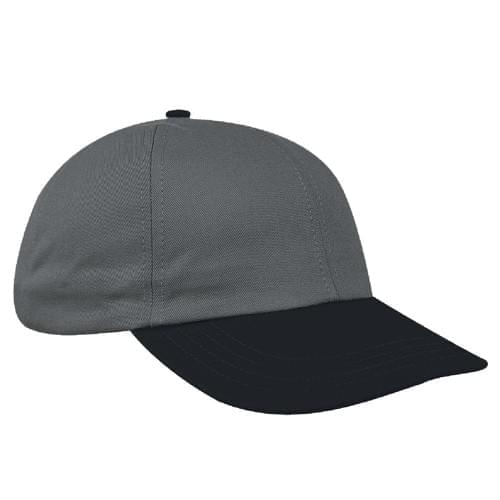 Light Gray-Dark Gray Denim Velcro Dad Cap