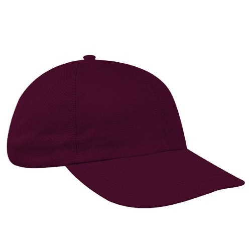 Burgundy Canvas Leather Dad Cap