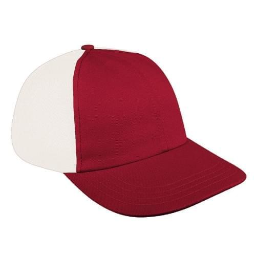 Red-White Denim Velcro Dad Cap