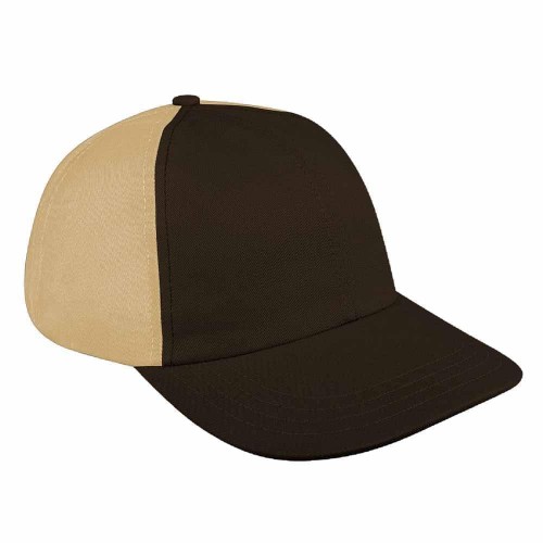Black-Khaki Canvas Velcro Dad Cap
