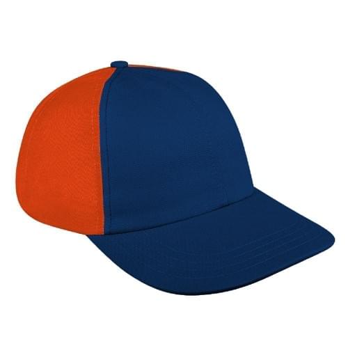 Navy-Orange Canvas Snapback Dad Cap