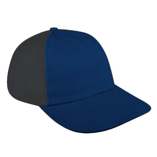 Navy-Dark Gray Denim Velcro Dad Cap
