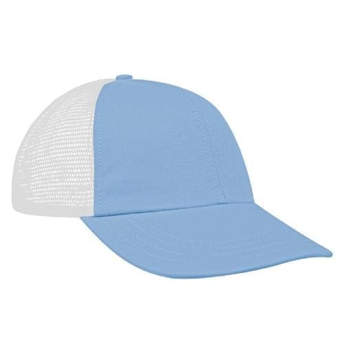 Light Blue-White Meshback Snapback Dad Cap