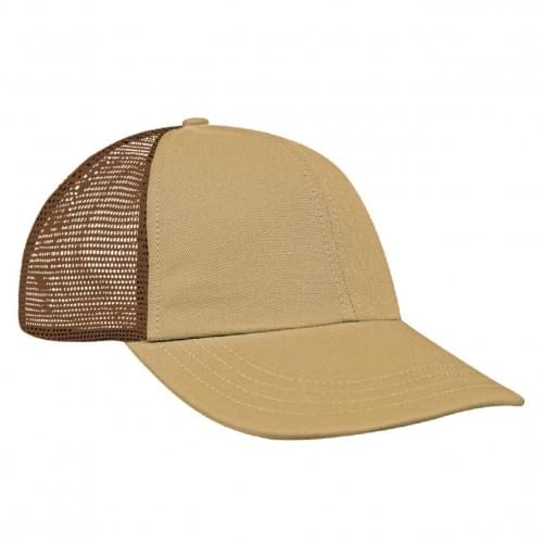 Khaki-Brown Meshback Velcro Dad Cap