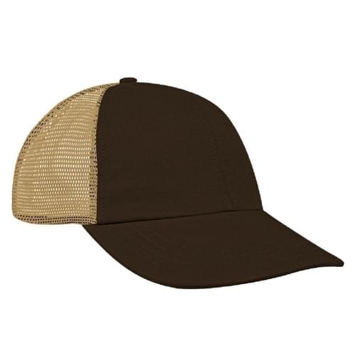 Black-Khaki Meshback Velcro Dad Cap