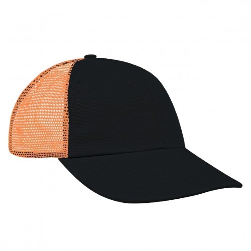 Dark Gray-Orange Meshback Velcro Dad Cap