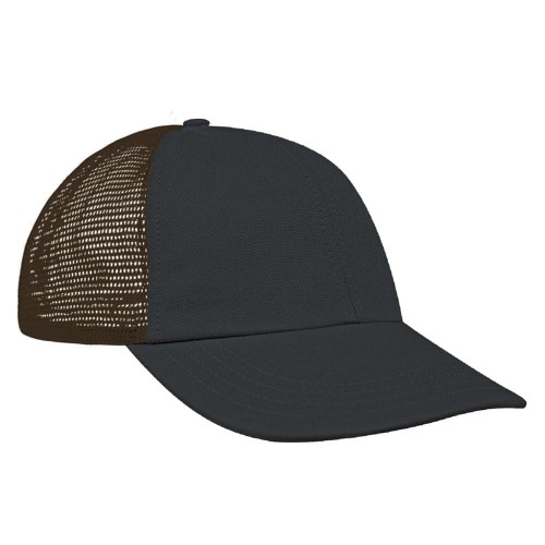Dark Gray-Black Meshback Velcro Dad Cap