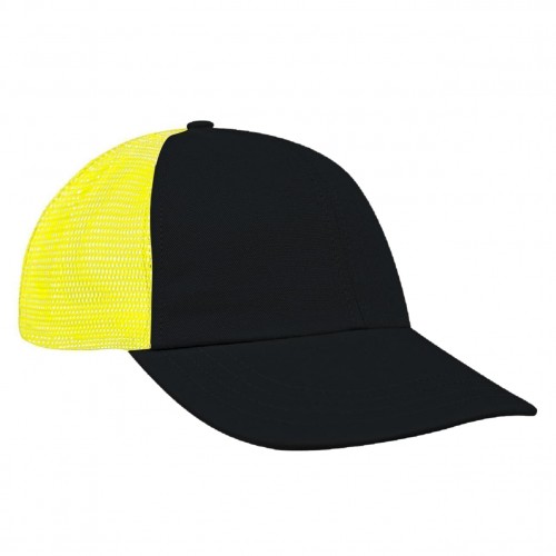 Dark Gray-Safety Green Meshback Velcro Dad Cap