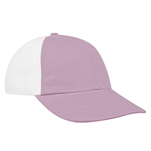 Pink-White Meshback Slide Buckle Dad Cap