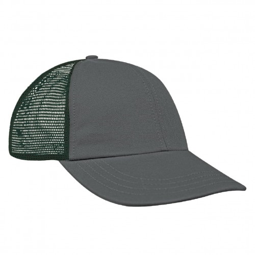 Light Gray-Hunter Green Meshback Velcro Dad Cap