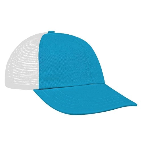 Turquoise-White Meshback Velcro Dad Cap