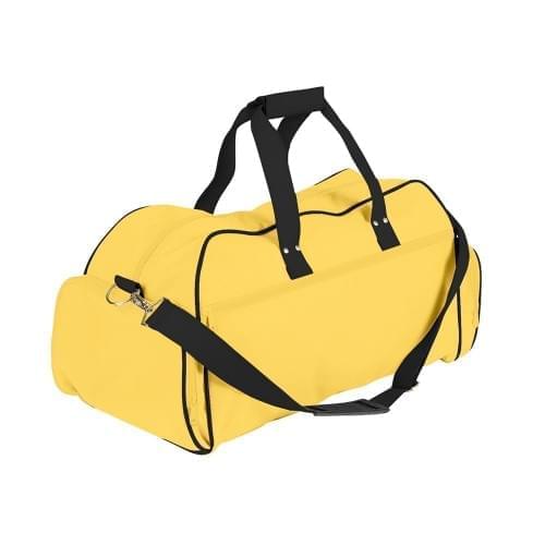 USA Made Nylon Poly Weekender Duffles, Gold-Black, 8001017-A4C