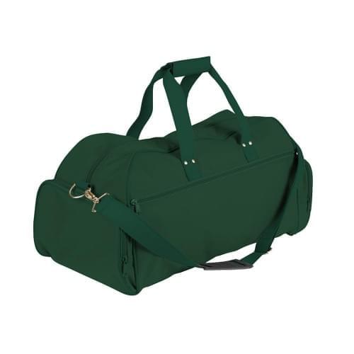 USA Made Nylon Poly Weekender Duffles, Hunter Green-Hunter Green, 8001017-ASV