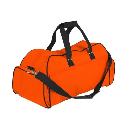 USA Made Nylon Poly Weekender Duffles, Orange-Black, 8001017-AXC USA Made Nylon Poly Weekender Duffles, Orange-Black, 8001017-AXC