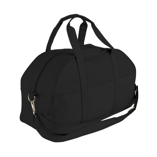 USA Made Nylon Poly Overnight Duffel Bags, Black-Black, 8001306-AOR