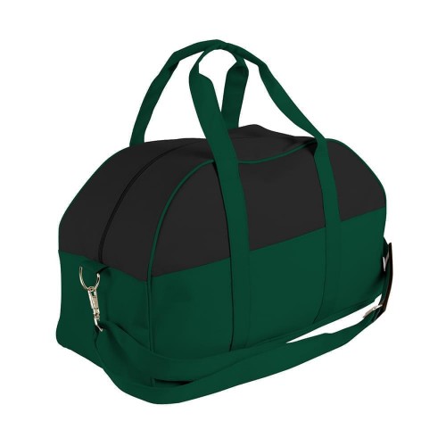 USA Made Nylon Poly Overnight Duffel Bags, Black-Hunter Green, 8001306-AOV USA Made Nylon Poly Overnight Duffel Bags, Black-Hunter Green, 8001306-AOV