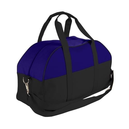 USA Made Nylon Poly Overnight Duffel Bags, Purple-Black, 8001306-AYR