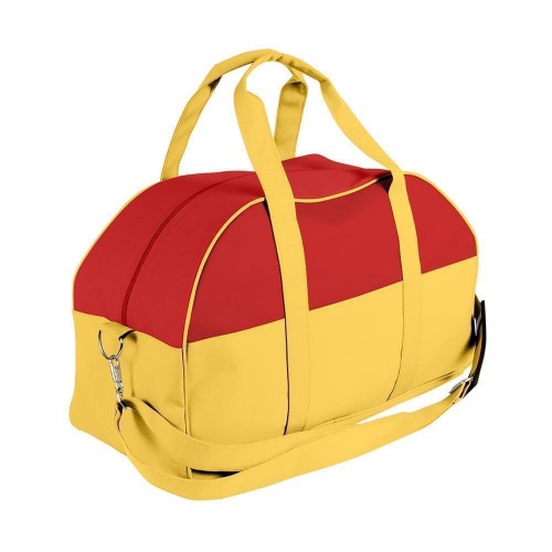 USA Made Nylon Poly Overnight Duffel Bags, Red-Gold, 8001306-AZ5 USA Made Nylon Poly Overnight Duffel Bags, Red-Gold, 8001306-AZ5