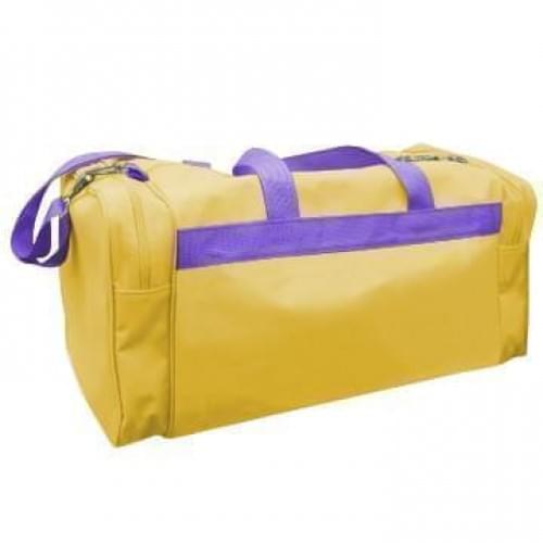 USA Made Poly Travel Carry On Duffels, Gold-Purple, 8006729-02-A41