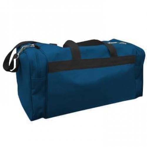 USA Made Poly Travel Carry On Duffels, Navy-Black, 8006729-02-AWR