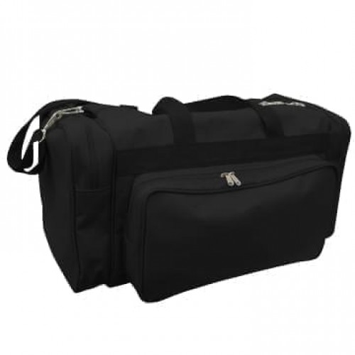 USA Made Poly Vacation Carryon Duffel Bags, Black-Black, 8006729-AOR
