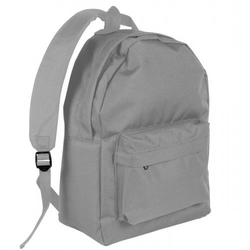 USA Made Nylon Poly Backpack Knapsacks, Grey-Grey, 8960-A1U