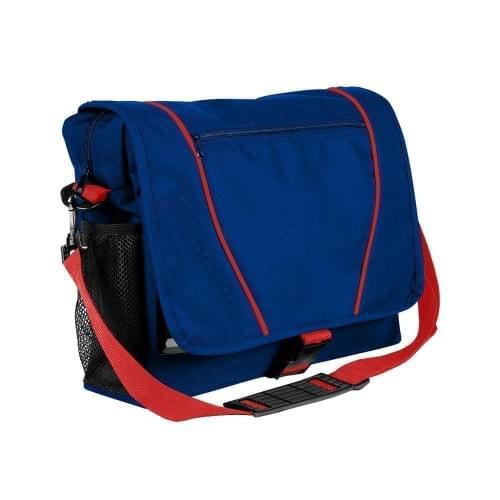 USA Made Nylon Poly Shoulder Bike Bags, Royal Blue-Red, 9001197-A02