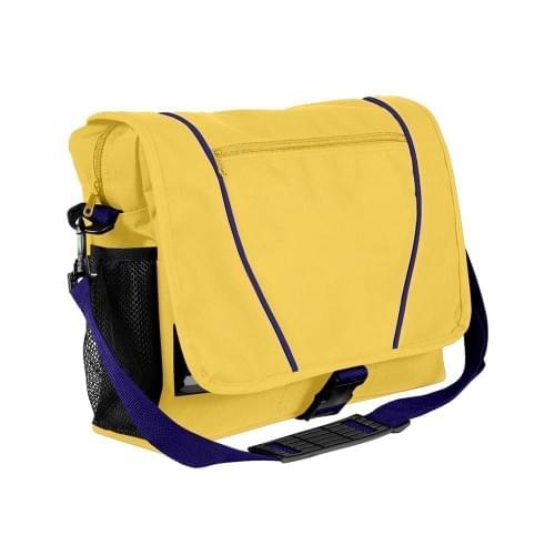 USA Made Nylon Poly Shoulder Bike Bags, Gold-Purple, 9001197-A41