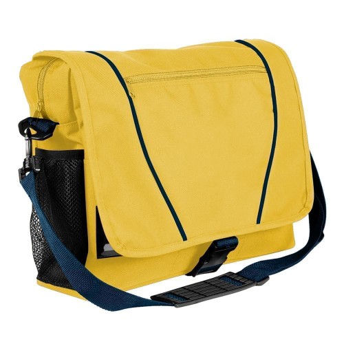 USA Made Nylon Poly Shoulder Bike Bags, Gold-Navy, 9001197-A4Z USA Made Nylon Poly Shoulder Bike Bags, Gold-Navy, 9001197-A4Z