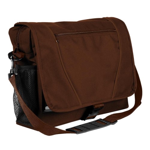 USA Made Nylon Poly Shoulder Bike Bags, Brown-Brown, 9001197-APS