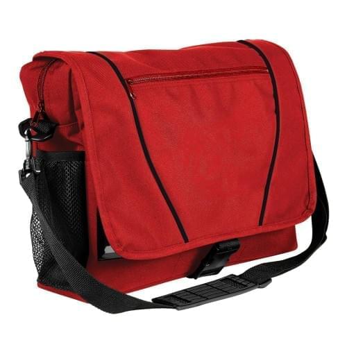 USA Made Nylon Poly Shoulder Bike Bags, Red-Black, 9001197-AZR