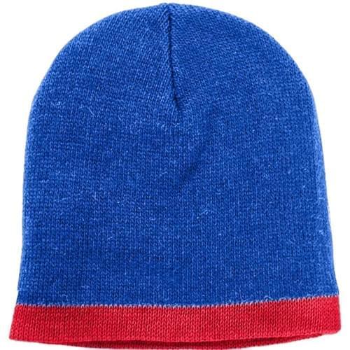 USA Made Knit Stripe Beanie Royal Red,  99B824-ROY-RED