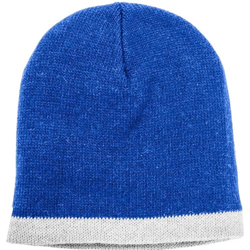 USA Made Knit Stripe Beanie Royal White,  99B824-ROY-WHT USA Made Knit Stripe Beanie Royal White,  99B824-ROY-WHT