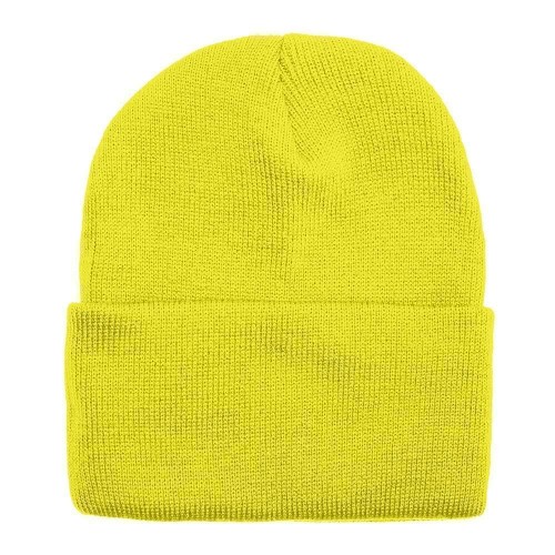 USA Made Solid Knit Ski Hat Safety Yellow,  99C176-SYL USA Made Solid Knit Ski Hat Safety Yellow,  99C176-SYL