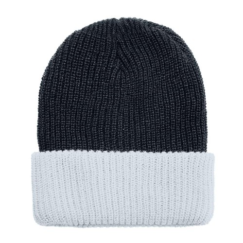 USA Made Knit Cuff Hat Black White,  99C244-BLK-WHT USA Made Knit Cuff Hat Black White,  99C244-BLK-WHT