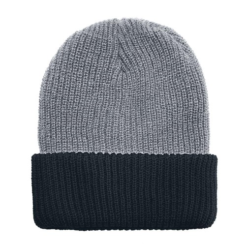 USA Made Knit Cuff Hat Grey Black,  99C244-GRY-BLK USA Made Knit Cuff Hat Grey Black,  99C244-GRY-BLK