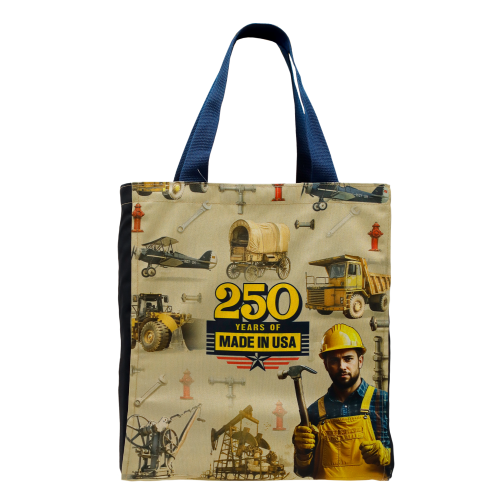 USA Made Long Handle Full Bleed T Bottom Tote